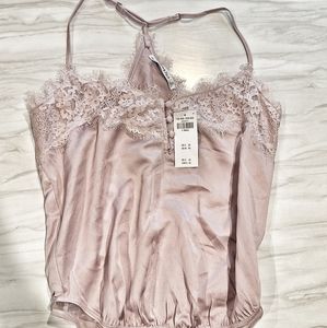Abercrombie & Fitch Satin Lace Bodysuit